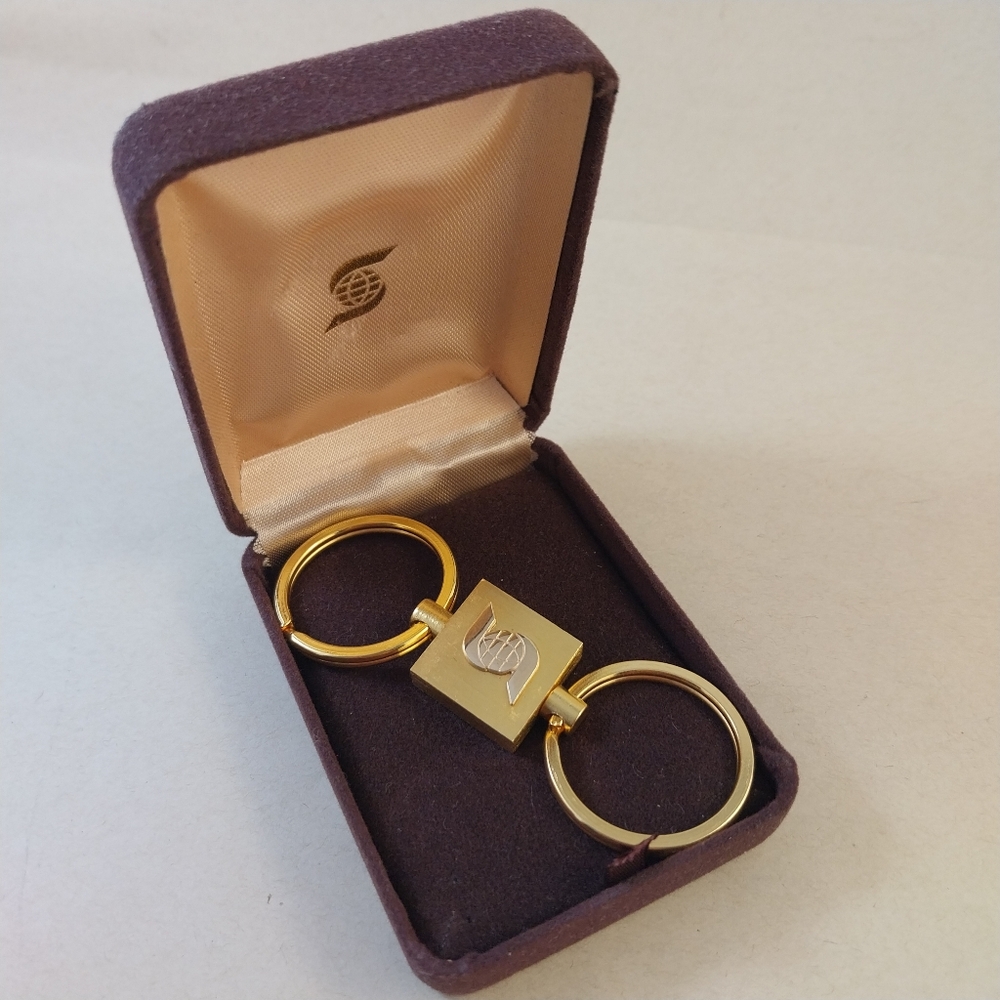 Vintage Gold Keychain with Logo